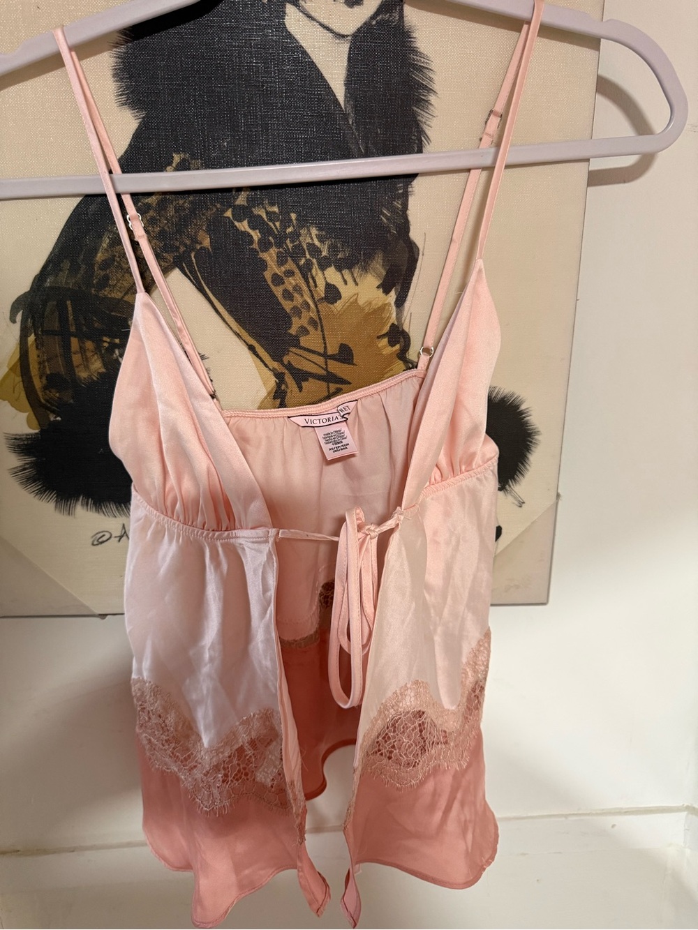 Victoria's Secret Soft Pink Satin & Lace Chemise